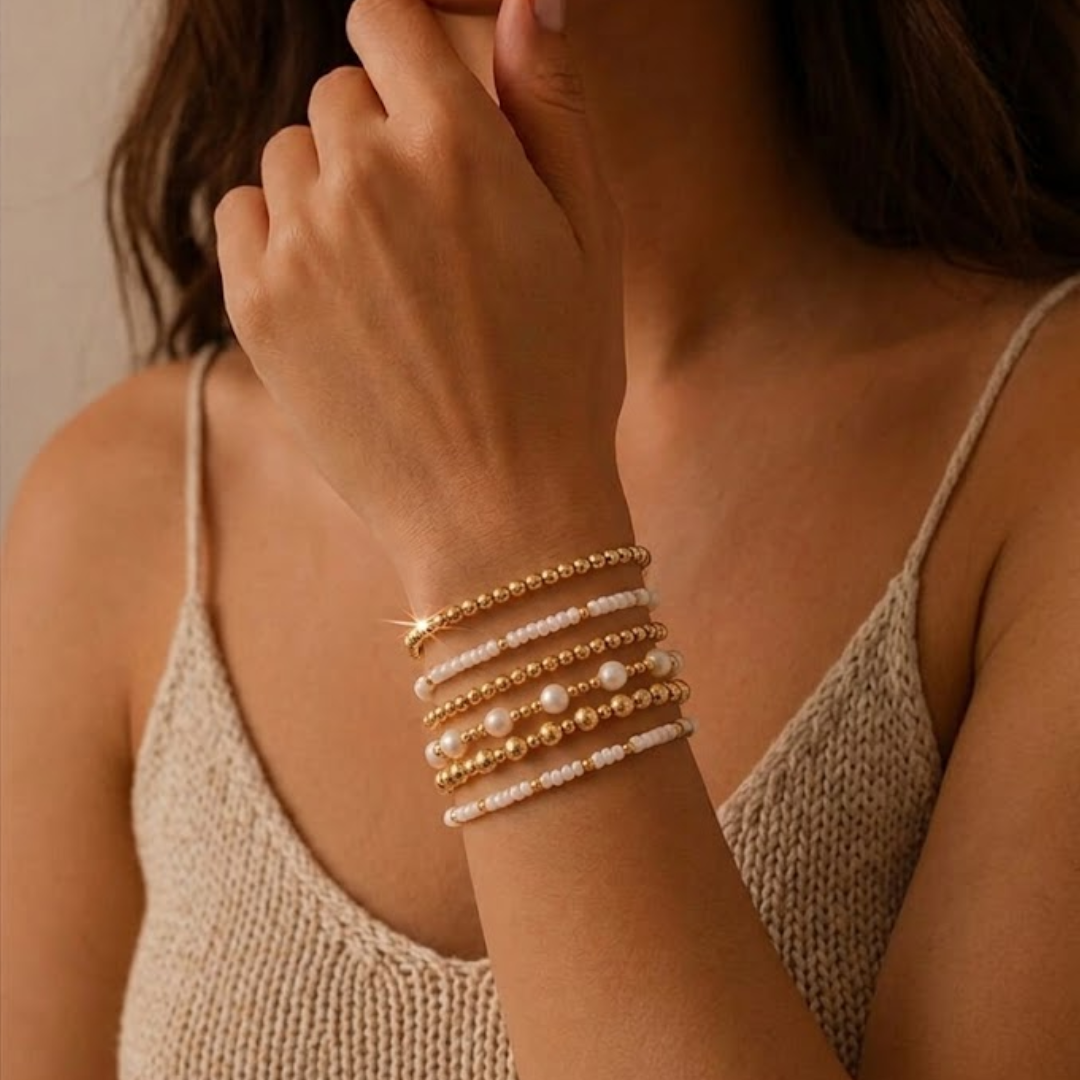 Five Strands Bracelet Stack