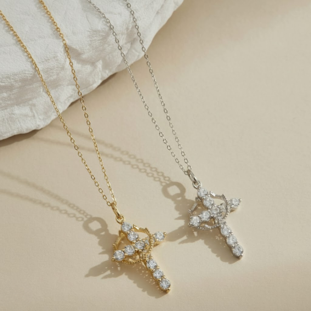The Crown and Cross Necklace
