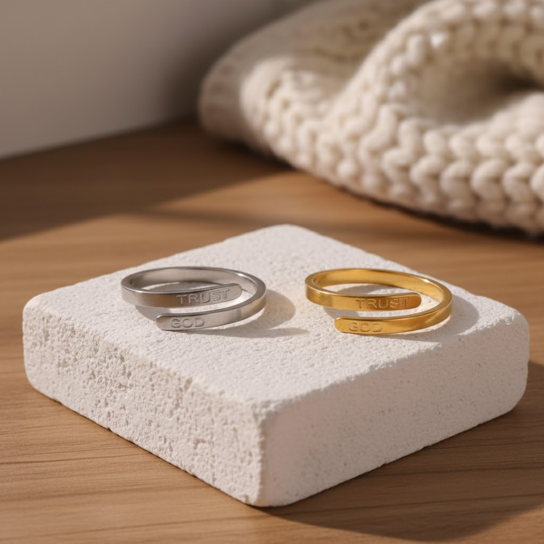 Trust God Adjustable Ring
