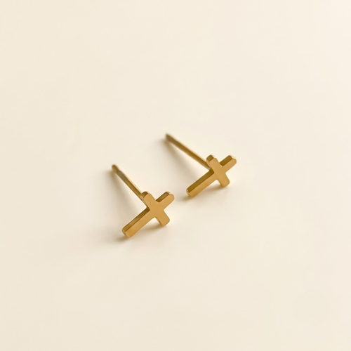 Mini Cross Stud Earrings