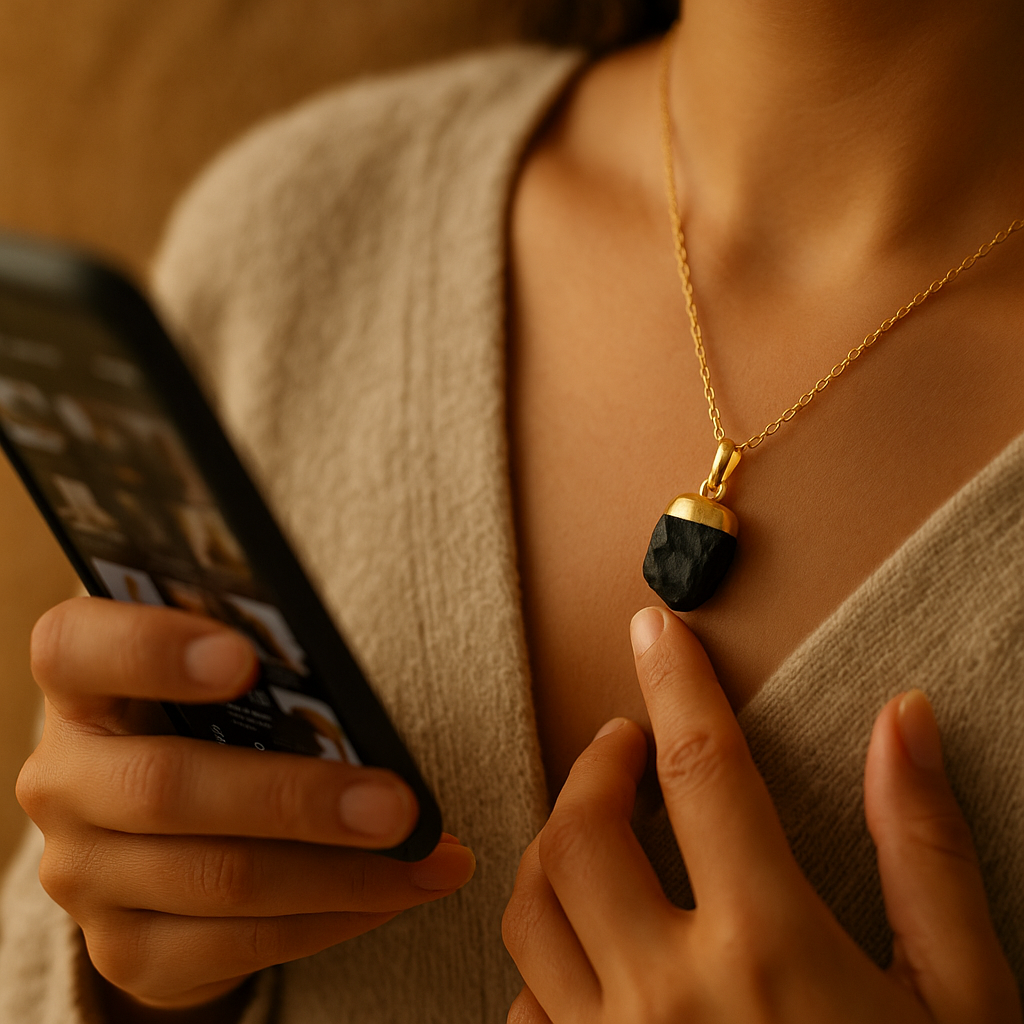 Cosmic Shungite Pendant for Tech-Cleansing Energy
