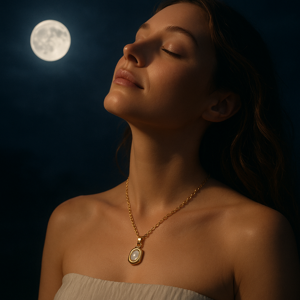 Lunar Veil Necklace – Necklace for Intuition & Lunar Flow