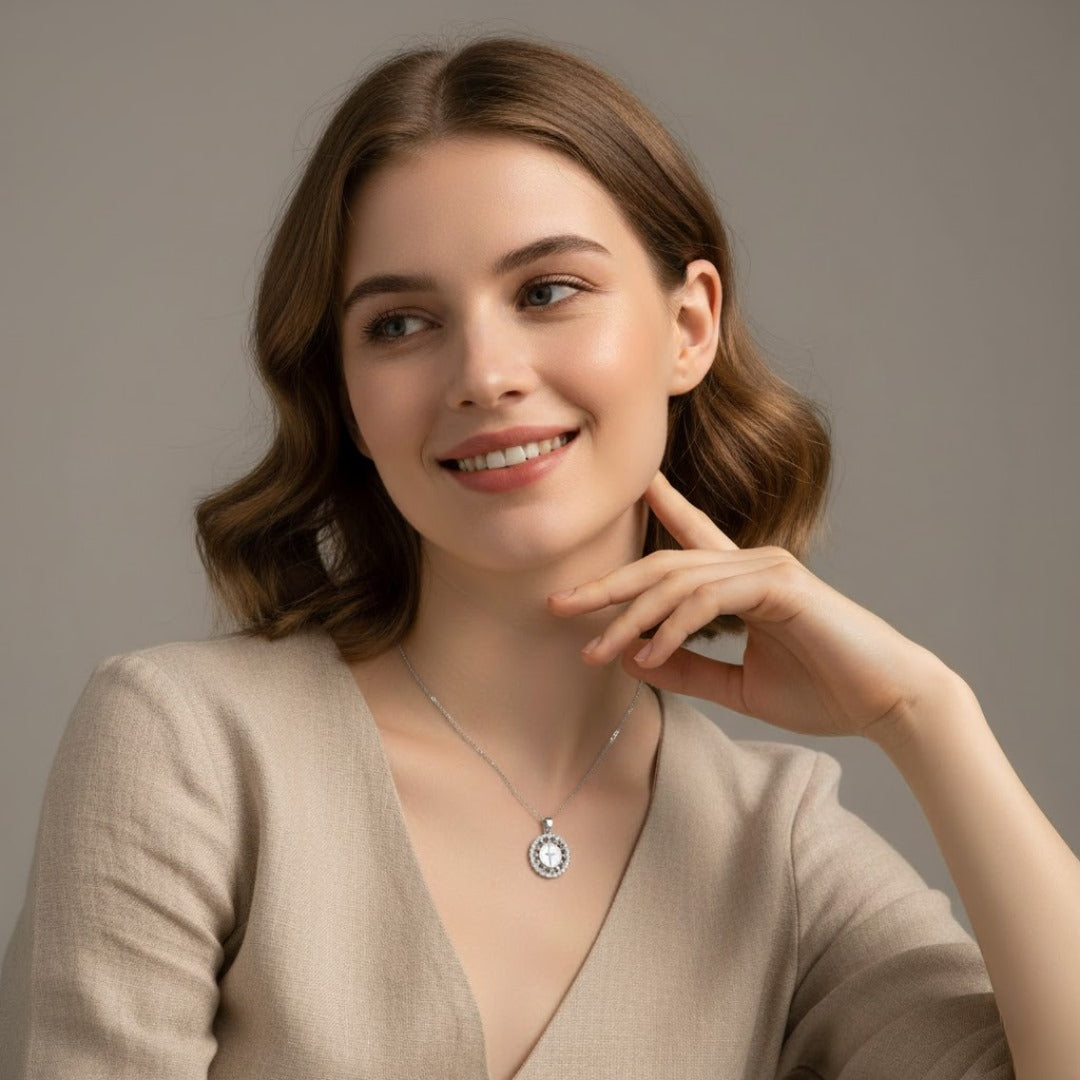 Surrounding Cross Pendant Necklace