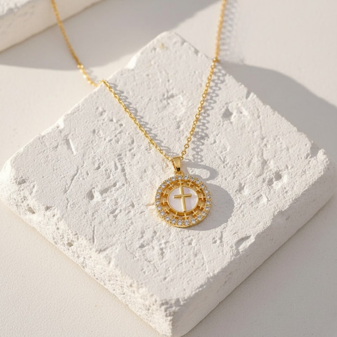 Surrounding Cross Pendant Necklace